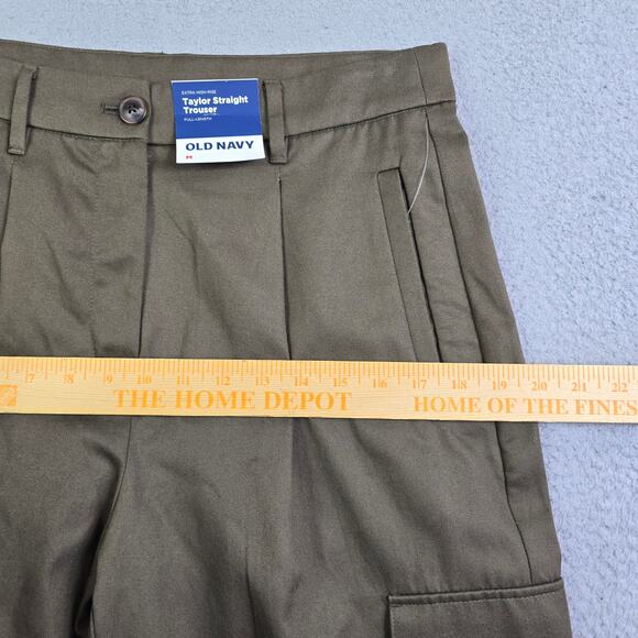 Old Navy Taylor Straight Trouser Cargo Pants Women Medium 30x30 Boho Casual Y2K - Picture 8 of 12